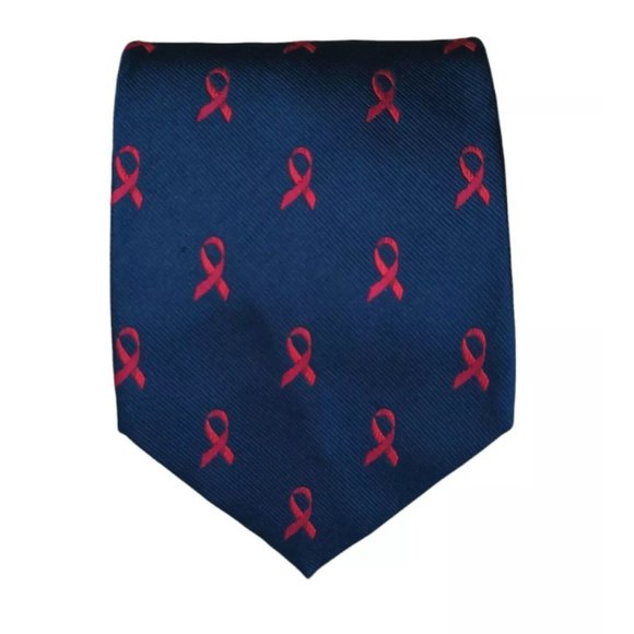 Ermenegildo Zegna Other - ERMENEGILDO ZEGNA Blue Cancer Solidarity Silk Tie 58"/ 3.7" EC